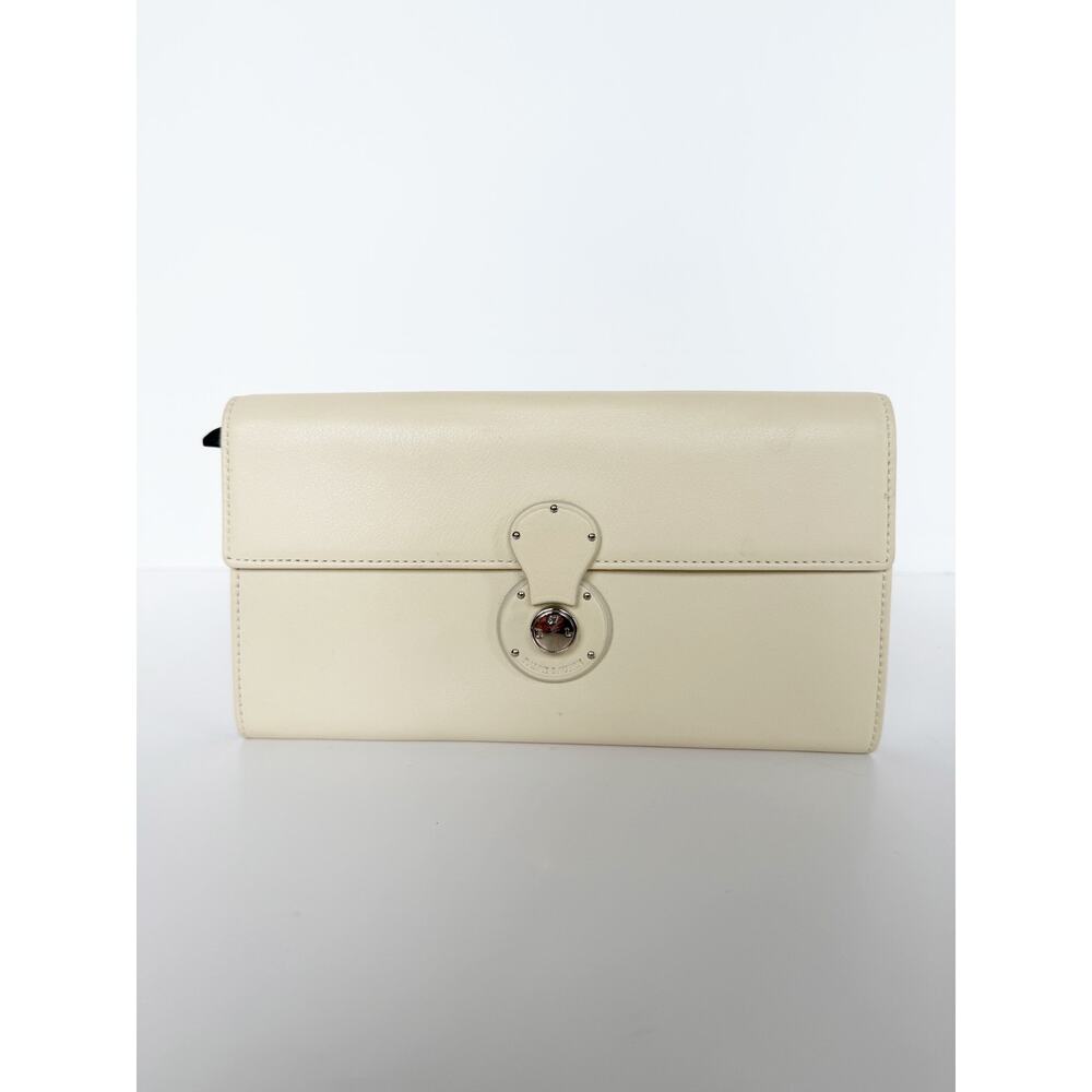 Ralph Lauren Soft Ricky Cream Bone Continental Wallet